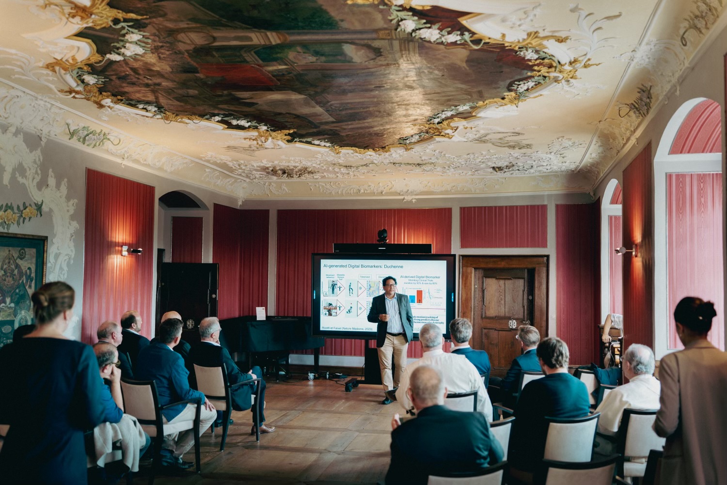 Aldo Faisal presenting in Kloster Speinshart